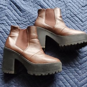 4 inch chunky heel boots